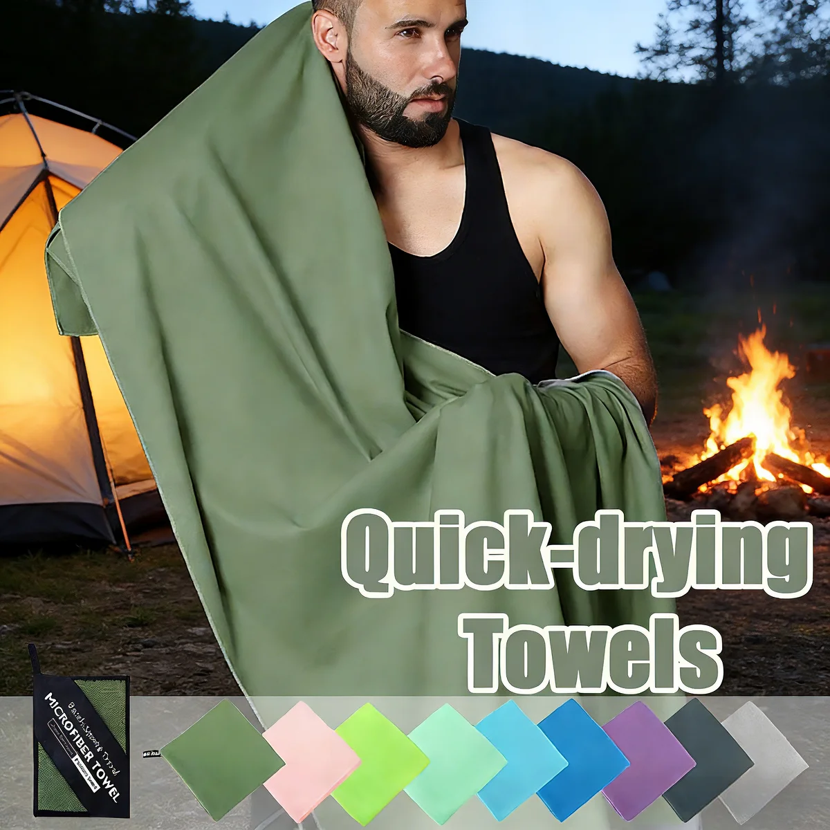 Ультра впитывающая быстросохнущая 6-размерная высококачественная портативная сумка для полотенец из микрофибры для йоги, пляжа, тренажерного зала, кемпинга, путешествий, легкая портативная сумка
Ультра впитывающая быстросохнущая 6-размерная высококачественная портативная сумка для полотенец из микрофибры для йоги, пляжа, тренажерного зала, кемпинга, путешествий, легкая портативная сумка