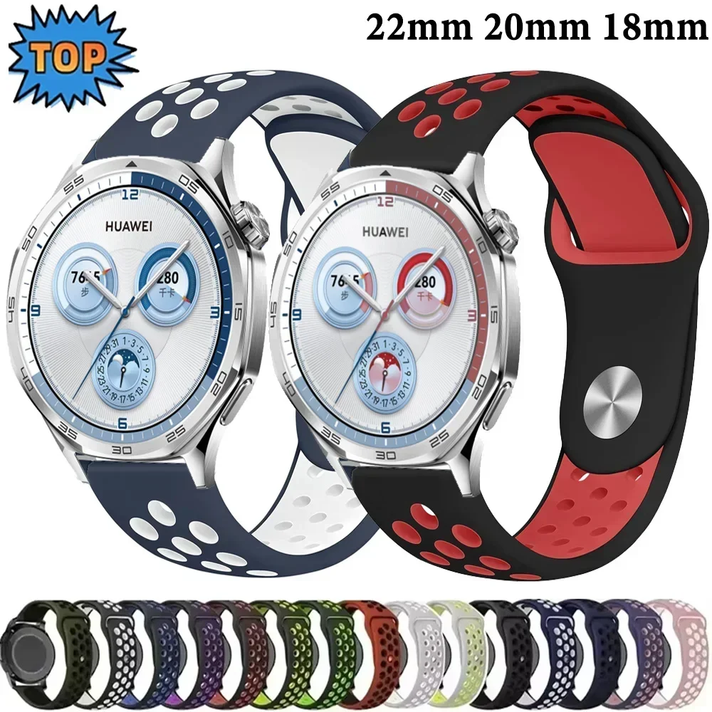 22mm 20mm 18mm Silicone Strap For Huawei Watch GT5/4/3 Pro 46mm Two-color Wristband Huawei Watch GT5 Pro 42mm GT4-5 41mm Correa
22mm 20mm 18mm Silicone Strap For Huawei Watch GT5/4/3 Pro 46mm Two-color Wristband Huawei Watch GT5 Pro 42mm GT4-5 41mm Correa