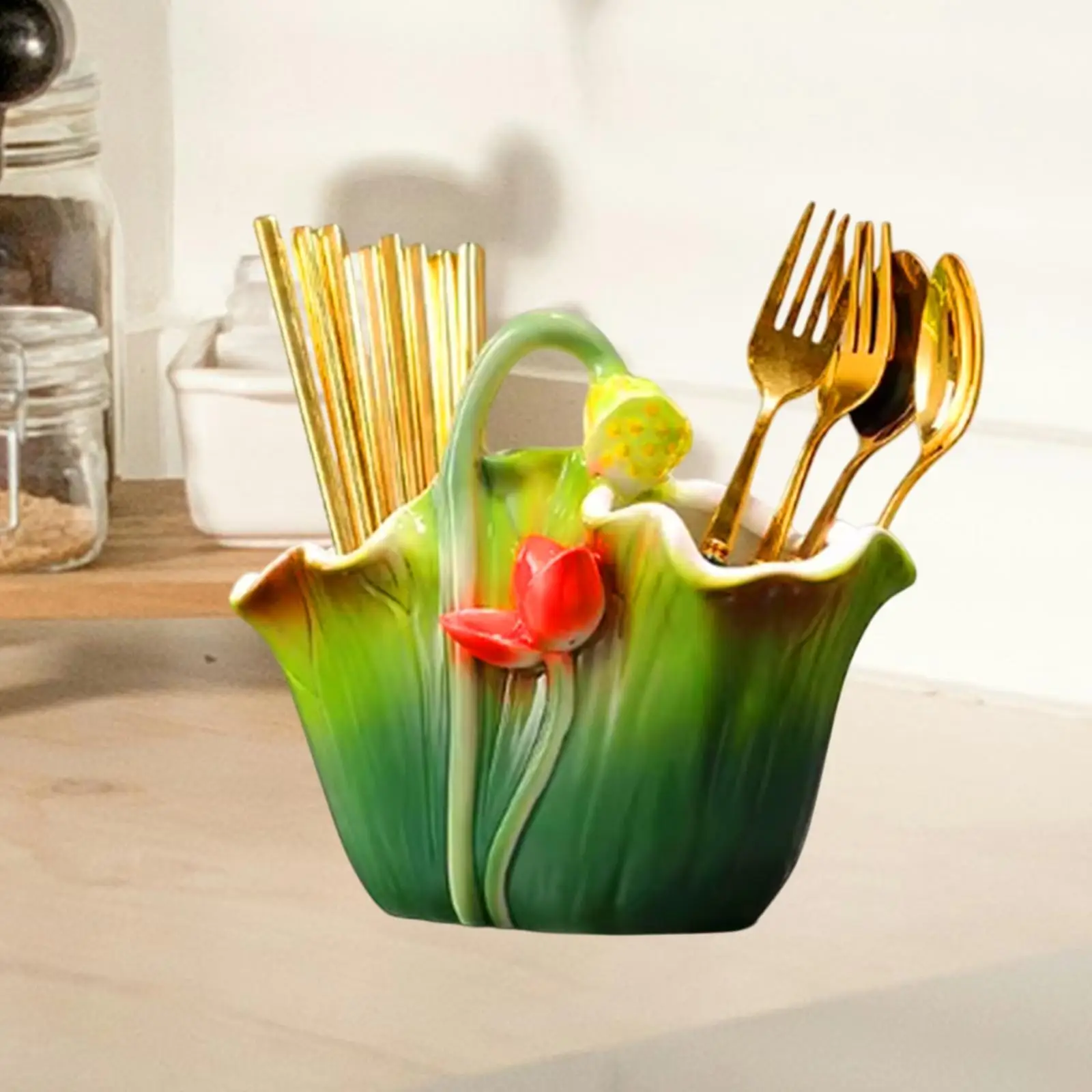Kitchen Utensil Organizer Box Ceramic Sturdy Easy to Use Chopstick Box Spoon Fork Rack Flatware Storage for Party Office Home
Kitchen Utensil Organizer Box Ceramic Sturdy Easy to Use Chopstick Box Spoon Fork Rack Flatware Storage for Party Office Home