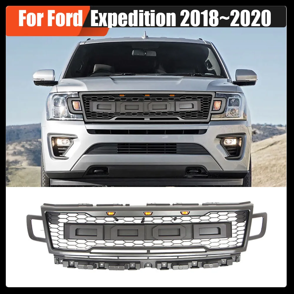 Car Grills Sale Front Hood Bumper Grill Radiator Grille Auto Parts Grills ABS With LED Lights For Ford Expedition 2018~2020
Car Grills Sale Front Hood Bumper Grill Radiator Grille Auto Parts Grills ABS With LED Lights For Ford Expedition 2018~2020
