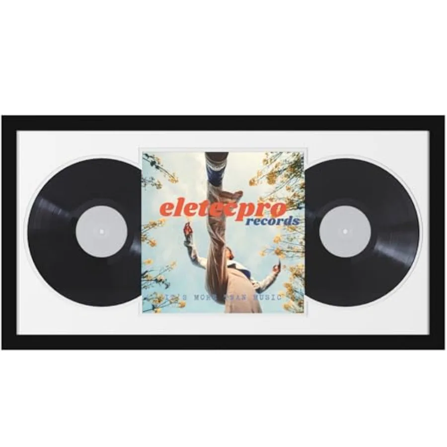 16x32 Record Frame Display 12-inch Double LP Black Vinyl Frames with 2 Double Sided Mats Black-White Holds Jacket and 2 Records
16x32 Record Frame Display 12-inch Double LP Black Vinyl Frames with 2 Double Sided Mats Black-White Holds Jacket and 2 Records