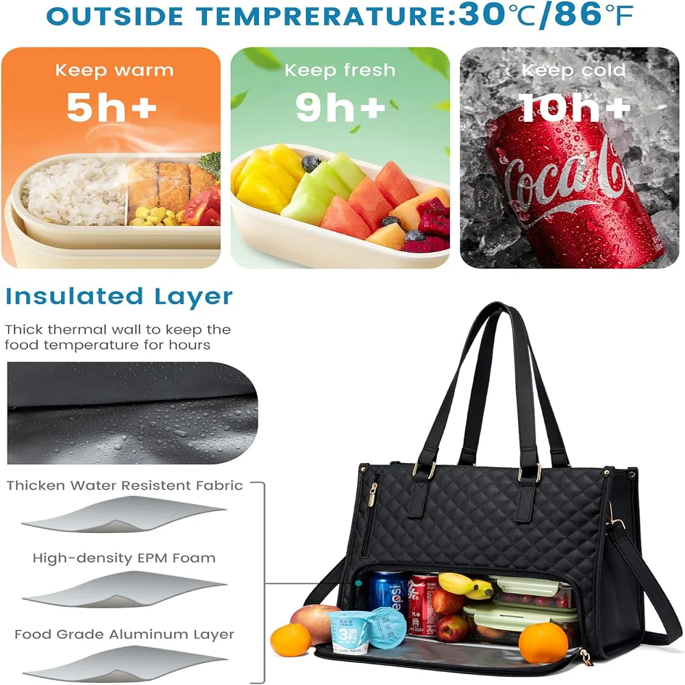 Portable Lunch Tote Bag For Women Multi Purpose Insulated Lunch Shoulder Pouch Makeup Travel Bag Durable Waterproof Computer Bag
Portable Lunch Tote Bag For Women Multi Purpose Insulated Lunch Shoulder Pouch Makeup Travel Bag Durable Waterproof Computer Bag