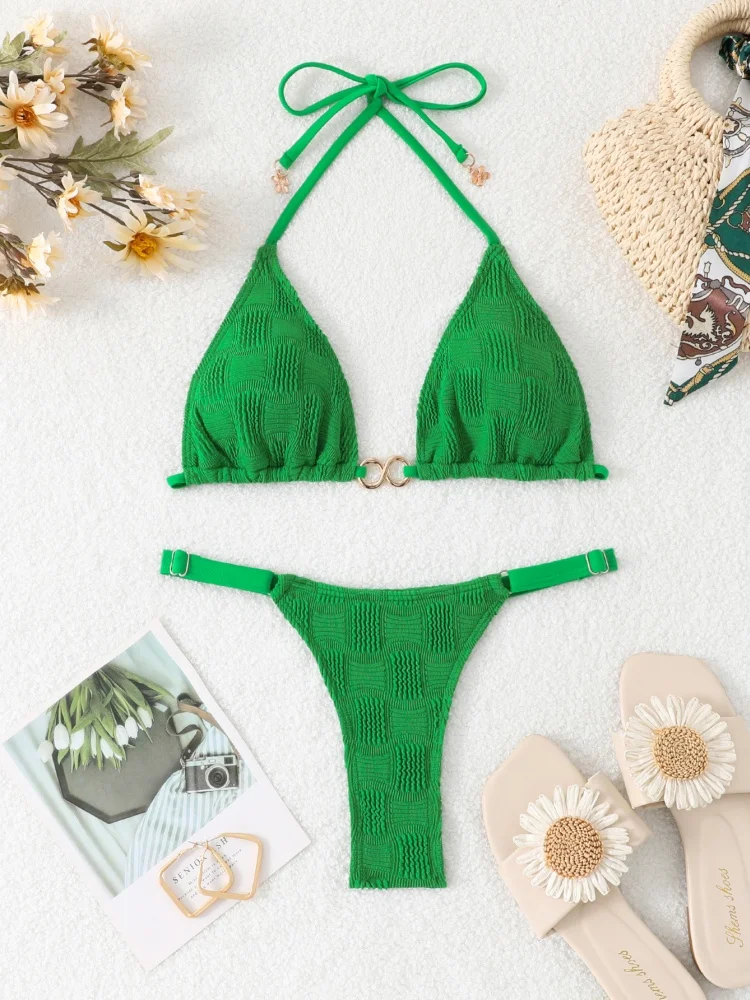 Bikini Women Swimsuit 2026 New Green Halter Ribbed Sexy Bikinis Set Swimwear Summer Two Piece Backless Beach Bathing Suit Female
Bikini Women Swimsuit 2026 New Green Halter Ribbed Sexy Bikinis Set Swimwear Summer Two Piece Backless Beach Bathing Suit Female