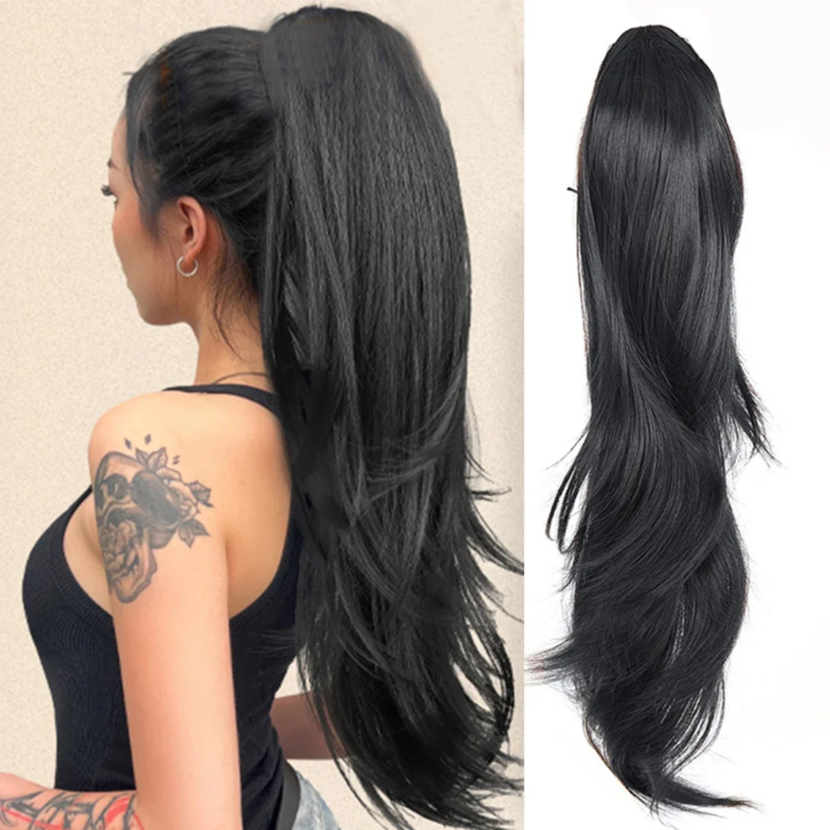 Tail Curl Micro-curly Drawstring Wig Ponytail Long Curly Synthetic Wig Hair Extension Ponytail For Women Natural Ponytail Black
Tail Curl Micro-curly Drawstring Wig Ponytail Long Curly Synthetic Wig Hair Extension Ponytail For Women Natural Ponytail Black