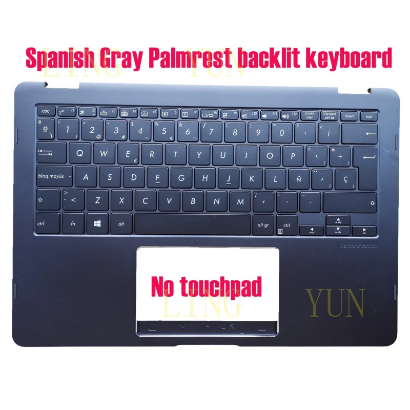 Z Spanish Gray Palmrest backlit keyboard for Asus UX370U UX370UA UX370UAR Q325UA
Z Spanish Gray Palmrest backlit keyboard for Asus UX370U UX370UA UX370UAR Q325UA