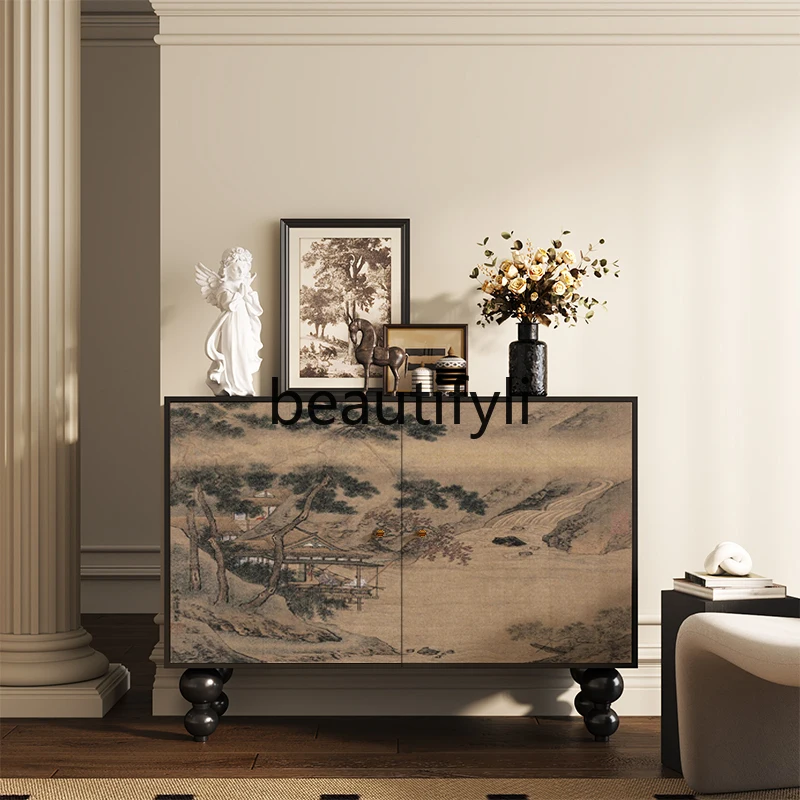 New Chinese Style Landscape Decorative Cabinet for Entrance Hallway Home Living Room Storage Cabinet 
New Chinese Style Landscape Decorative Cabinet for Entrance Hallway Home Living Room Storage Cabinet