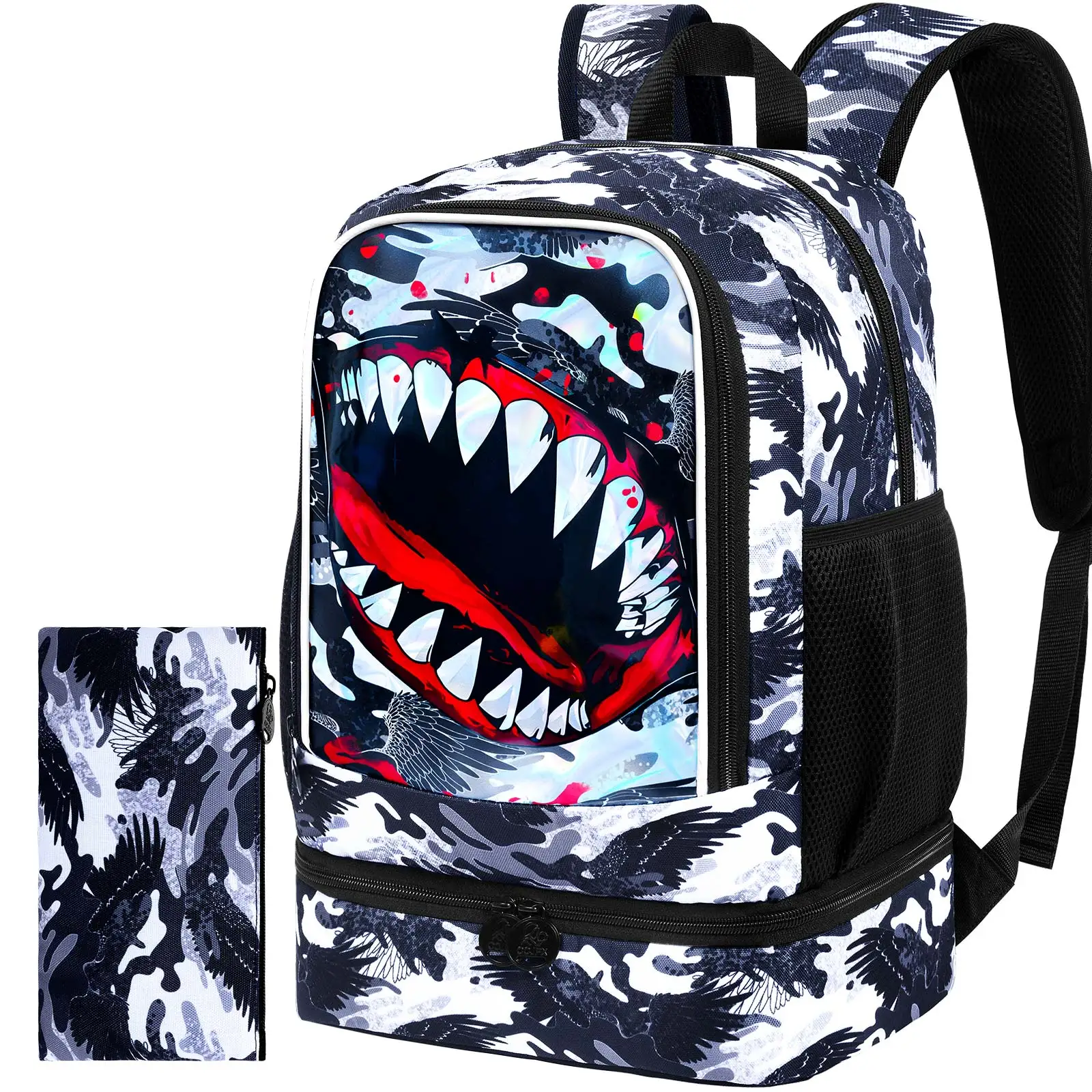 2 In 1 Shark Backpack for Boys, 17" Kids Bookbag with Lunch Box, School Backpacks for Elementary Preschool Kindergarten
2 In 1 Shark Backpack for Boys, 17" Kids Bookbag with Lunch Box, School Backpacks for Elementary Preschool Kindergarten