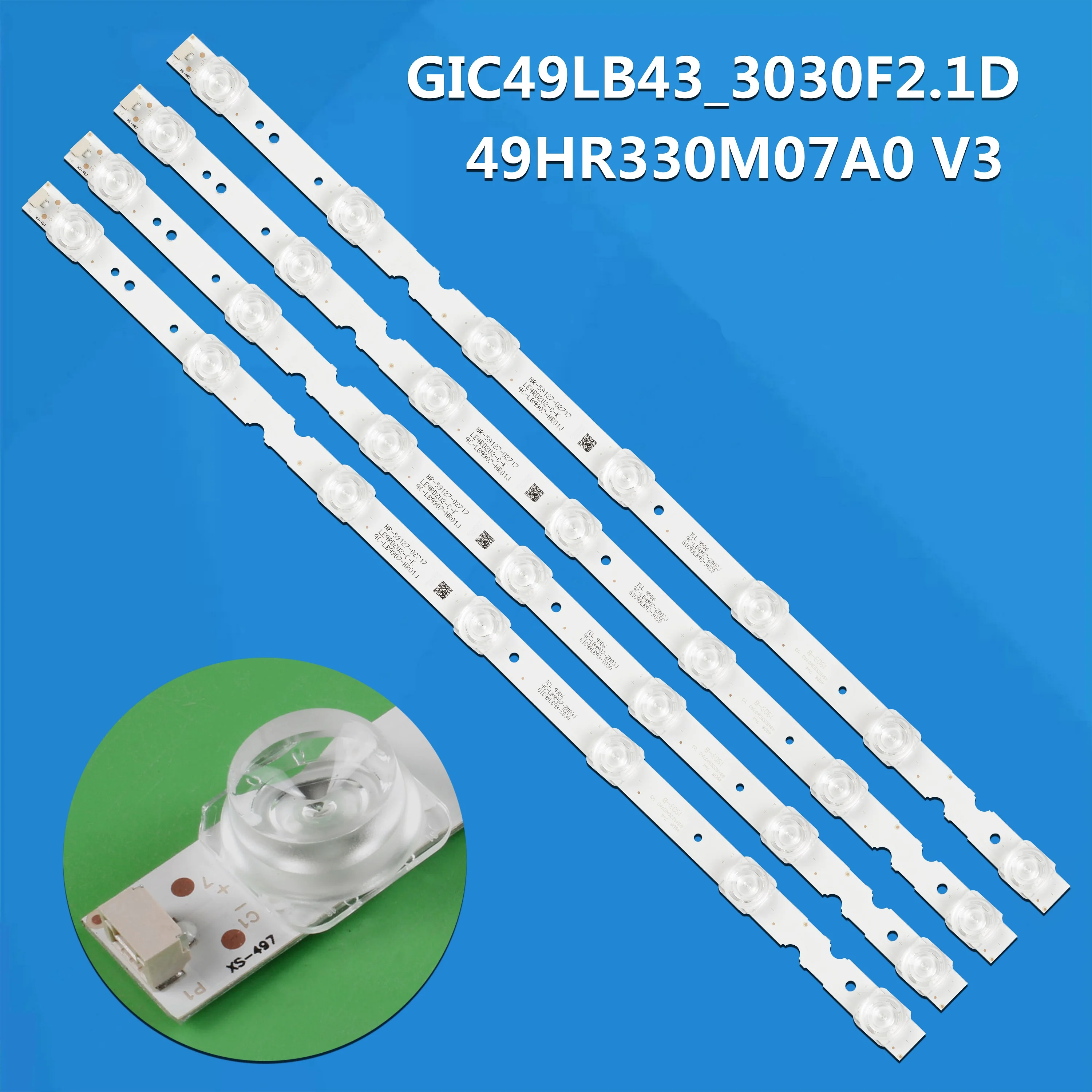 Для 49A260 49A261 49F6F 49D6 49V2 49S2 49s6500 GIC49LB43-3030F2.1D ZM-JN-F 19 22 JL.D49071330-365AS-M_V03 Лента светодиодной подсветки 
Для 49A260 49A261 49F6F 49D6 49V2 49S2 49s6500 GIC49LB43-3030F2.1D ZM-JN-F 19 22 JL.D49071330-365AS-M_V03 Лента светодиодной подсветки