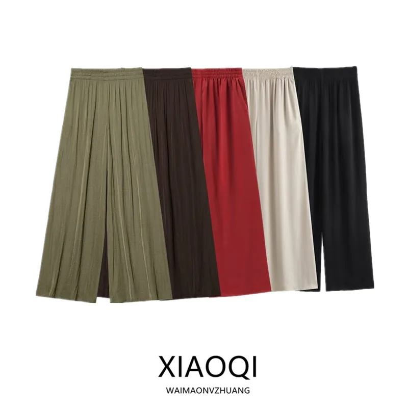 Женские повседневные брюки с высокой талией и широкими штанинами, эластичный пояс, универсальные, длинные, премиум-качество, весна 2025
Женские повседневные брюки с высокой талией и широкими штанинами, эластичный пояс, универсальные, длинные, премиум-качество, весна 2025
