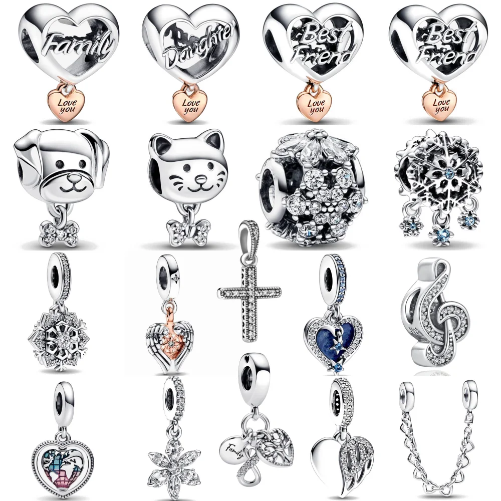 925 Silver, Cat, Dog Bead Cross, Heart-Shaped Pendant Suitable for European Original Bracelet DIY Accessories Exquisite Jewelry
925 Silver, Cat, Dog Bead Cross, Heart-Shaped Pendant Suitable for European Original Bracelet DIY Accessories Exquisite Jewelry