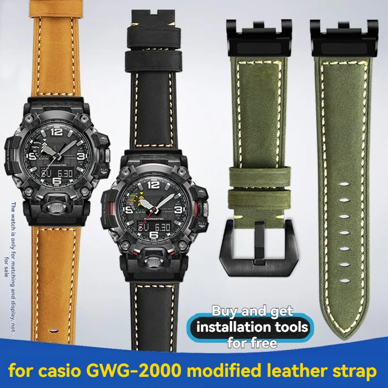 Genuine Leather Watch Strap Curved End For Casio G-SHOCK Second Gen Big Mud King GWG-2000 GWG2040 Cowhide Replacement Wrist Band
Genuine Leather Watch Strap Curved End For Casio G-SHOCK Second Gen Big Mud King GWG-2000 GWG2040 Cowhide Replacement Wrist Band