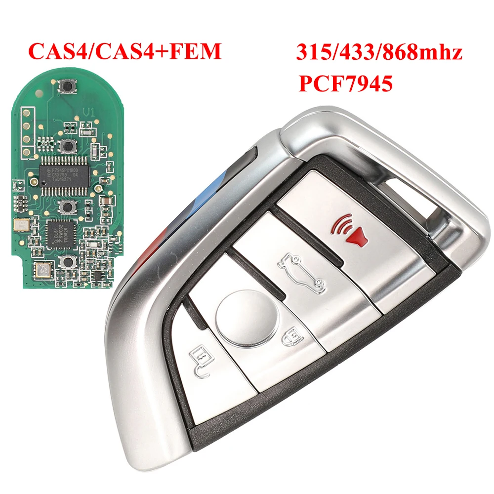 jingyuqin New Smart Remote Car Key Fob 315MHz/434MHz For BMW CAS4 CAS1 2 3 4 5 6 7 X5 X6 CAS4+ FEM 2011-2017 PCF7945
jingyuqin New Smart Remote Car Key Fob 315MHz/434MHz For BMW CAS4 CAS1 2 3 4 5 6 7 X5 X6 CAS4+ FEM 2011-2017 PCF7945