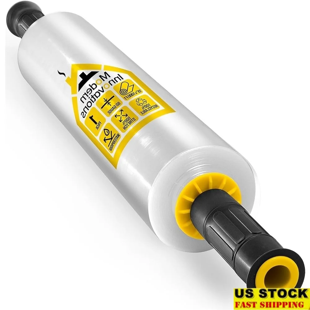 15 Inch Heavy Duty Clear Stretch Wrap Roll 1000 Feet with Handles Industrial Strength Moving Packing Furniture Supply
15 Inch Heavy Duty Clear Stretch Wrap Roll 1000 Feet with Handles Industrial Strength Moving Packing Furniture Supply