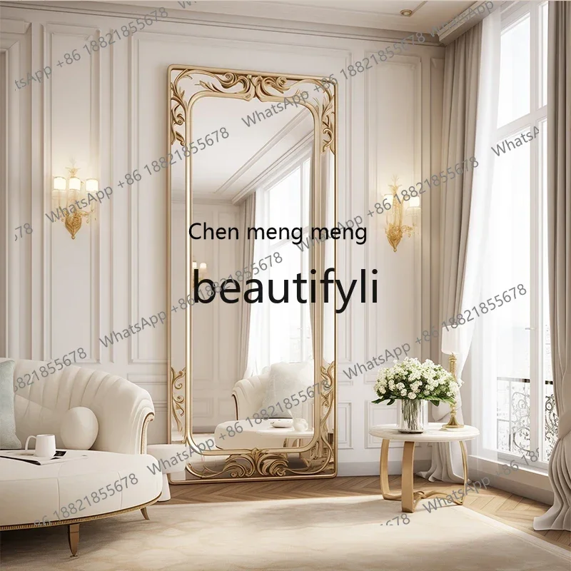 French retro, floor-to-ceiling mirror, bedroom dressing mirror, special-shaped fitting, wall-mounted dressing mirror CQY
French retro, floor-to-ceiling mirror, bedroom dressing mirror, special-shaped fitting, wall-mounted dressing mirror CQY