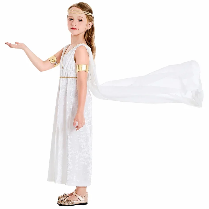Girls Greek Goddess Cosplay Costume Elegant White Dress Liberty Princess Carnival Party Halloween Costumes for Kids Children
Girls Greek Goddess Cosplay Costume Elegant White Dress Liberty Princess Carnival Party Halloween Costumes for Kids Children
