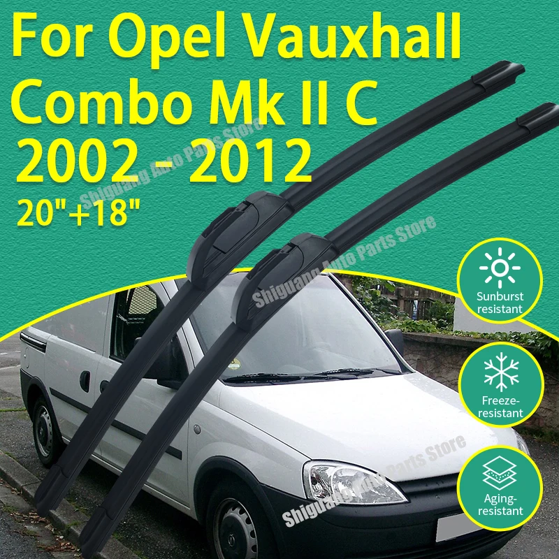 Front Silicone Coating Wipers for Opel Vauxhall Combo Mk II C 2002 - 2012 Car Wiper Windshield Windscreen Blades Accessories
Front Silicone Coating Wipers for Opel Vauxhall Combo Mk II C 2002 - 2012 Car Wiper Windshield Windscreen Blades Accessories