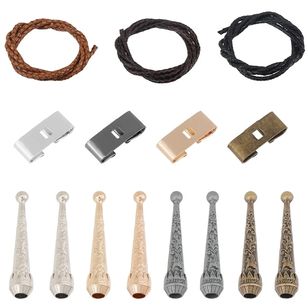 DIY Bolo Tie Making Kit including Alloy Cord Ends Bolo Tie Slides Clasp Cowhide Leather Rope Mixed Color
DIY Bolo Tie Making Kit including Alloy Cord Ends Bolo Tie Slides Clasp Cowhide Leather Rope Mixed Color