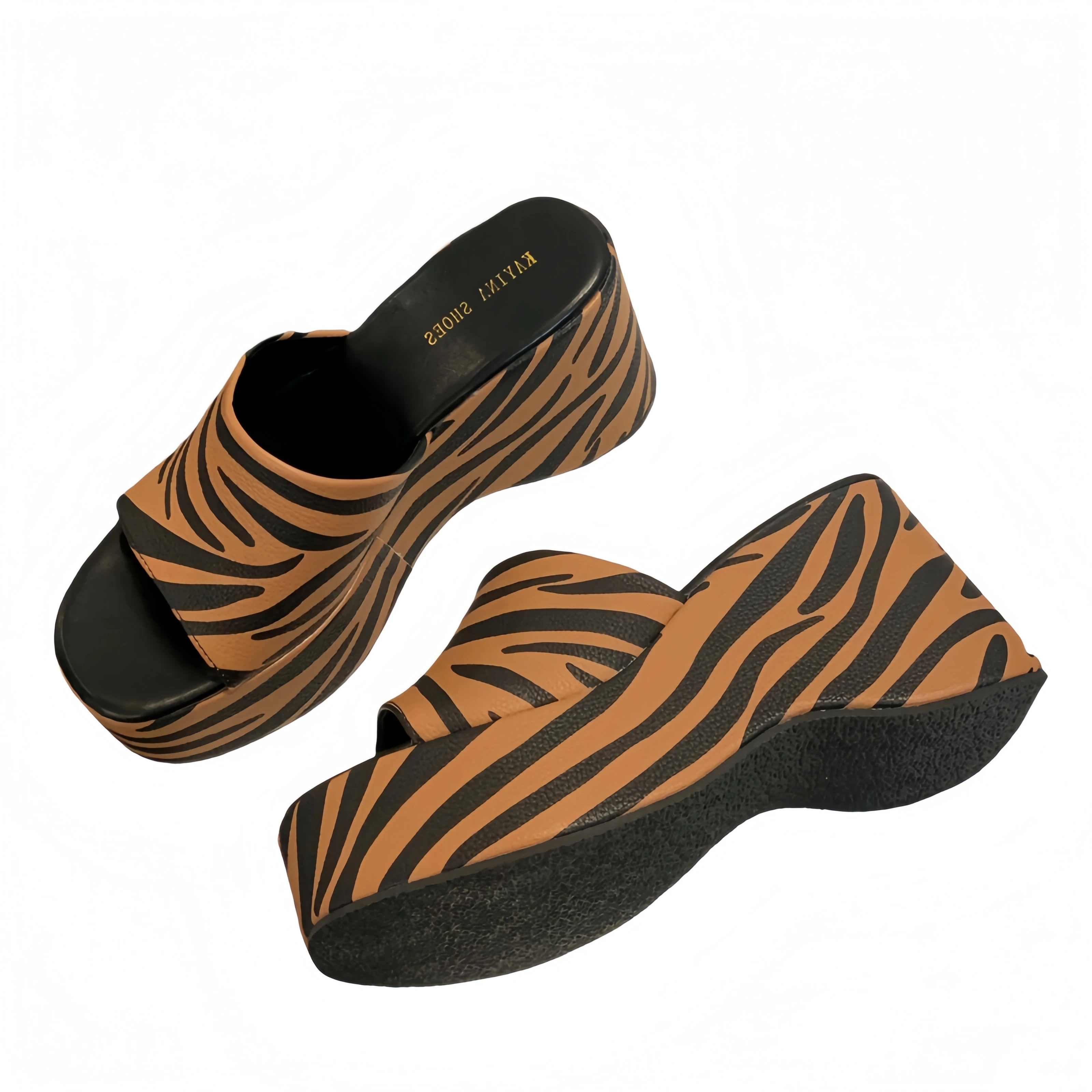 Ladies Slippers Black White Wedge Platform High Heels Sandals 9cm Heels Summer Woman Shoes Leopard Print Chunky Sandals
Ladies Slippers Black White Wedge Platform High Heels Sandals 9cm Heels Summer Woman Shoes Leopard Print Chunky Sandals