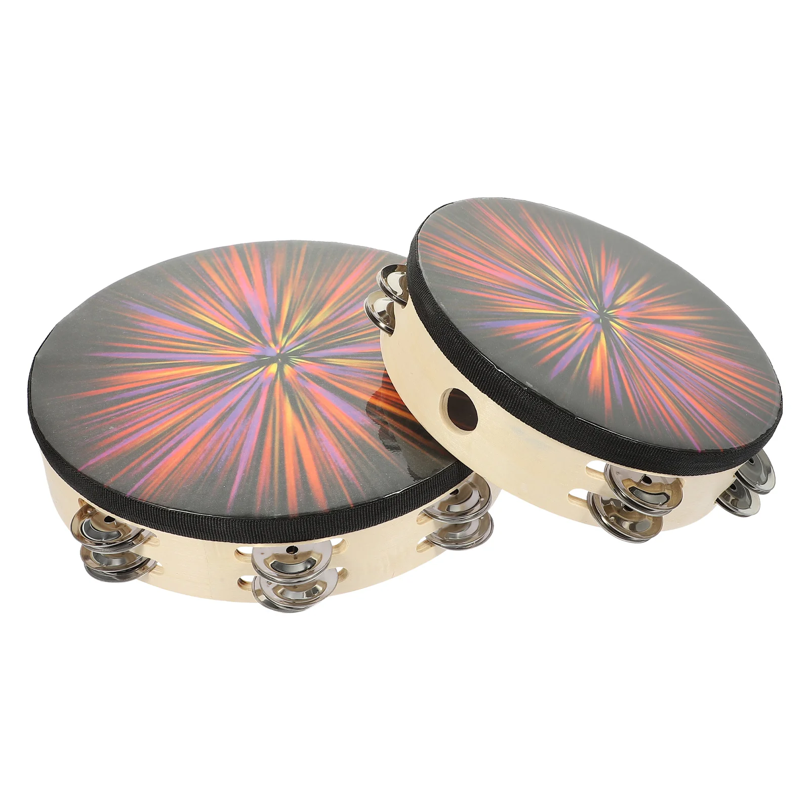 2pcs Double-Row Durable Wooden Hand Tambourine Bright Sound Thickened Drum Ring Stage Use Kids Educational Musical Instrument
2pcs Double-Row Durable Wooden Hand Tambourine Bright Sound Thickened Drum Ring Stage Use Kids Educational Musical Instrument