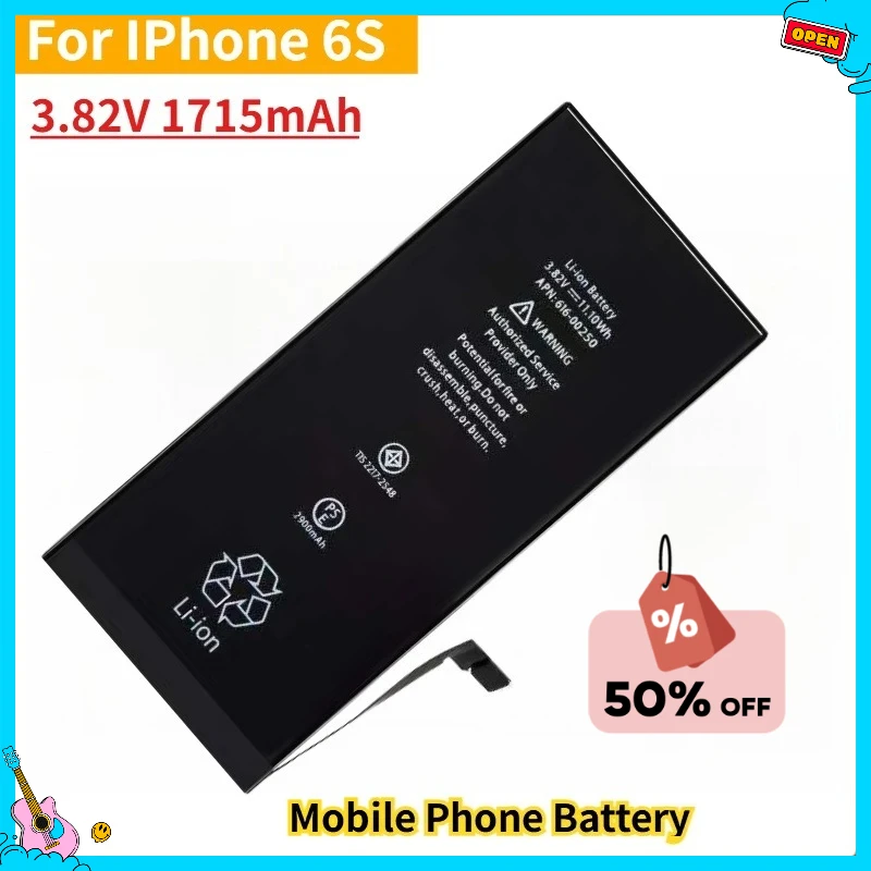 Новый сменный аккумулятор для мобильного телефона 3,82 В 1715 мАч для IPhone 6S IPhone6S, аккумуляторы большой емкости
Новый сменный аккумулятор для мобильного телефона 3,82 В 1715 мАч для IPhone 6S IPhone6S, аккумуляторы большой емкости