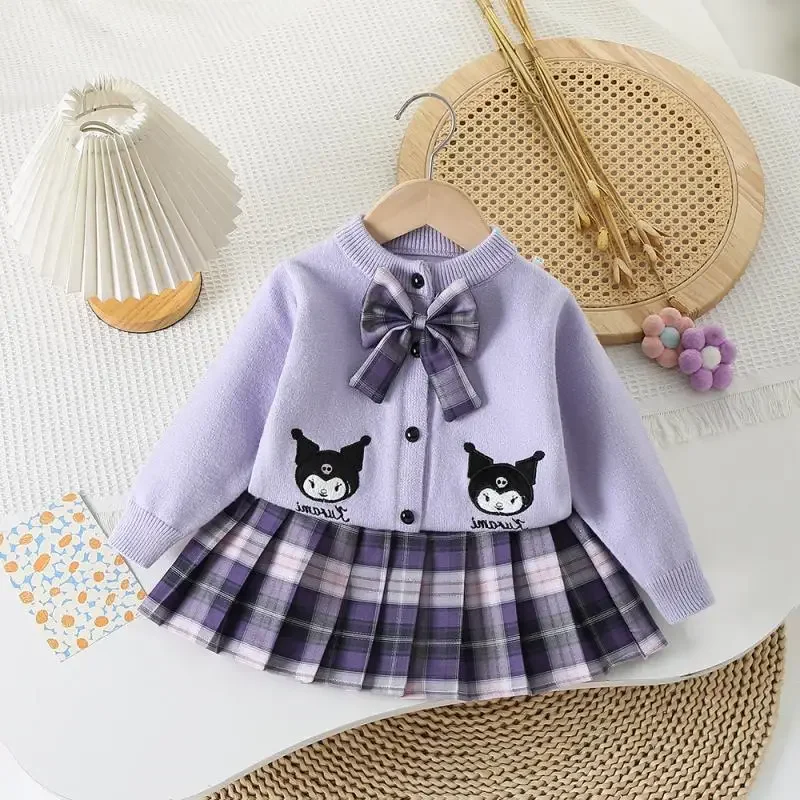 Sweater Suit Girl Coat New Kuromi Anime Figure Kawaii Cartoon Round Neck Knitting Cardigan Preppy Style Plaid Skirt
Sweater Suit Girl Coat New Kuromi Anime Figure Kawaii Cartoon Round Neck Knitting Cardigan Preppy Style Plaid Skirt