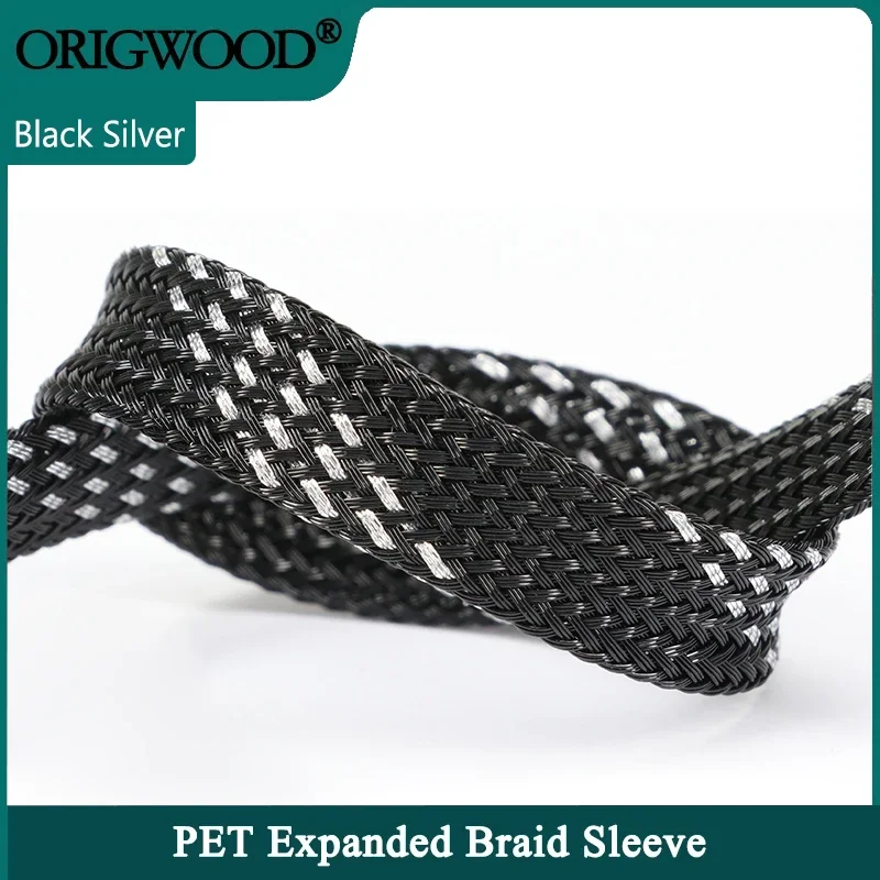 1~50m Black Silver PET Braid Sleeve 2/4/6/8/10/12/14/16/20/25mm High Density Snake Skin Cable Wrap Sheath For Electric Cables
1~50m Black Silver PET Braid Sleeve 2/4/6/8/10/12/14/16/20/25mm High Density Snake Skin Cable Wrap Sheath For Electric Cables