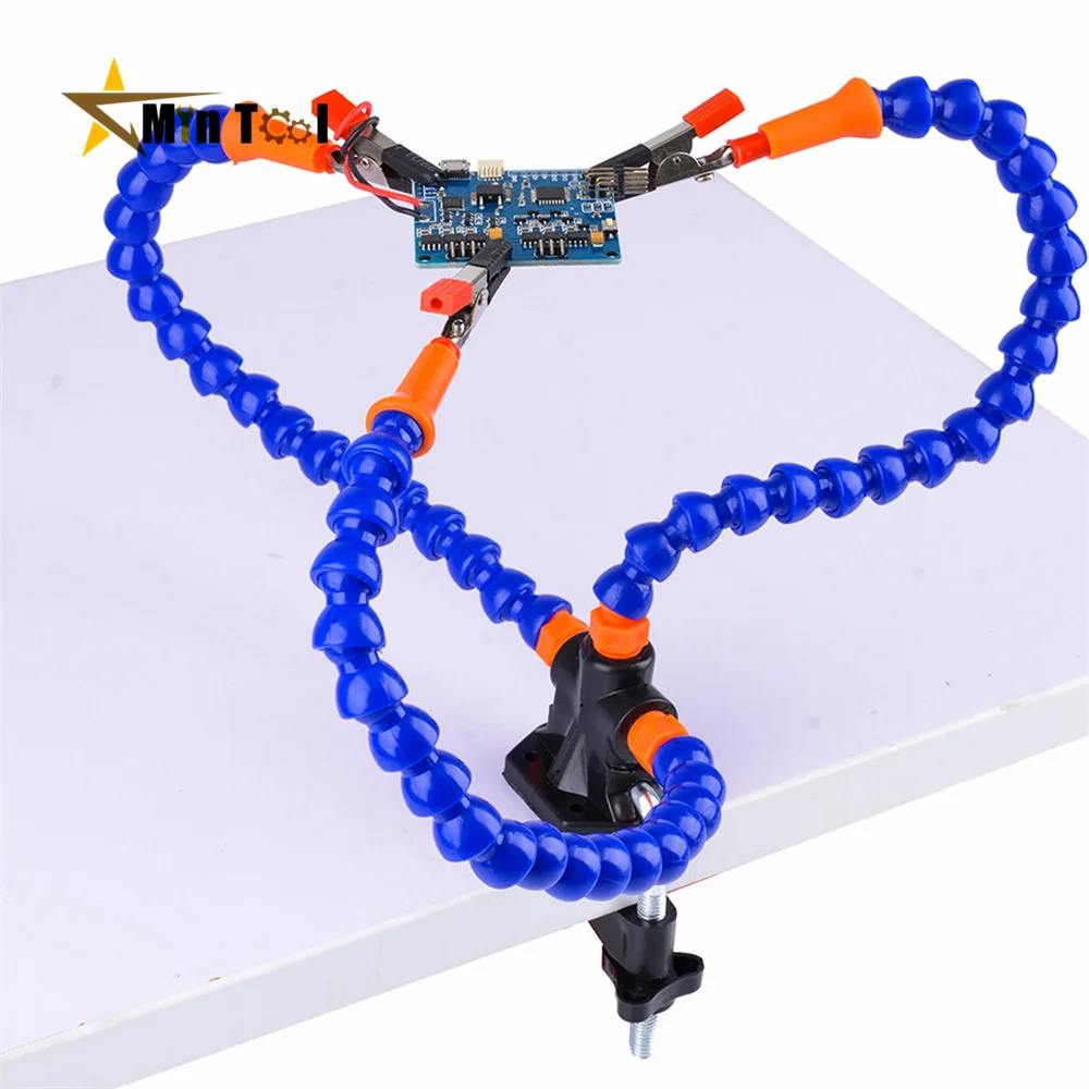 Table Clamp Soldering Station With 3 Flexible Arms Soldering Iron Holder PCB Welding Vise Hand Welding Station Hand Repair Tool
Table Clamp Soldering Station With 3 Flexible Arms Soldering Iron Holder PCB Welding Vise Hand Welding Station Hand Repair Tool
