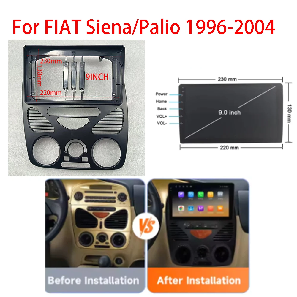 9INCH Car Radio Fascias Android GPS MP5 Stereo Player 2 Din Head Unit Panel Dash Frame For FIAT Siena/Palio 1996-2004/Albea
9INCH Car Radio Fascias Android GPS MP5 Stereo Player 2 Din Head Unit Panel Dash Frame For FIAT Siena/Palio 1996-2004/Albea