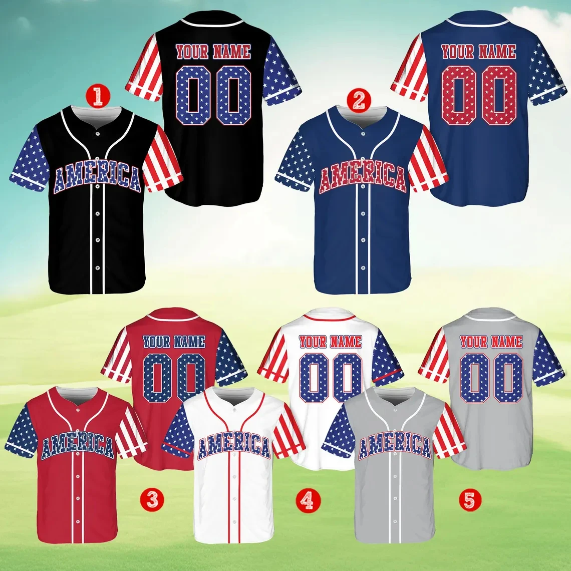Personalized USA Independence Day Baseball Jersey Custom Name Number Button Up Uniform For Men Casual Bulk Wholesale Dropship
Personalized USA Independence Day Baseball Jersey Custom Name Number Button Up Uniform For Men Casual Bulk Wholesale Dropship