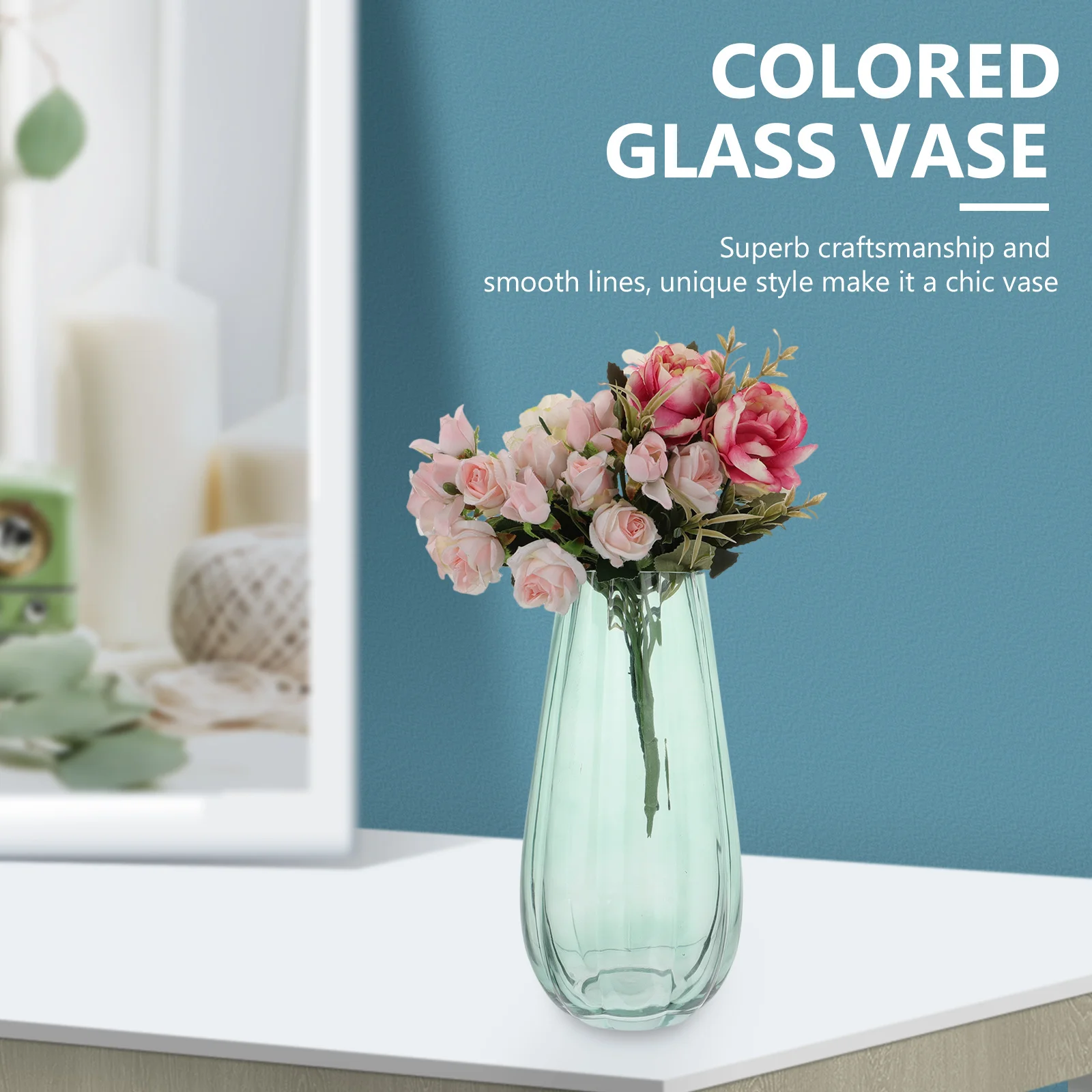 Simple Style Creative Colored Glass Vase Flower Arrangement Container Home Decor Crafted Chic Modern Design Colored Glass Vase
Simple Style Creative Colored Glass Vase Flower Arrangement Container Home Decor Crafted Chic Modern Design Colored Glass Vase