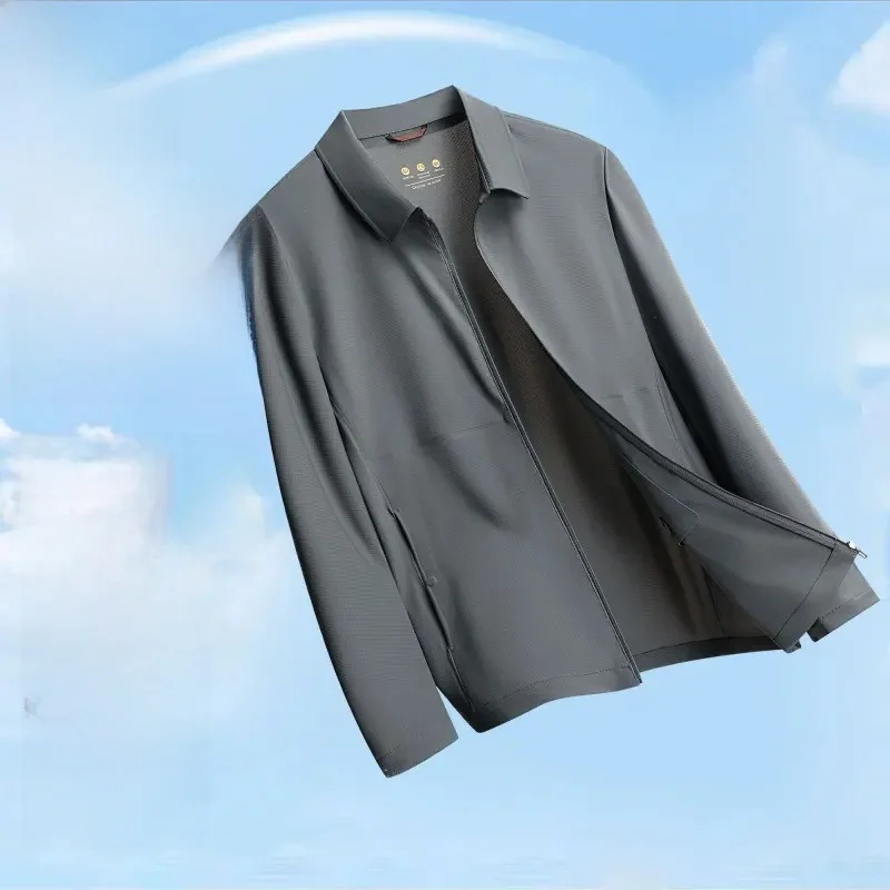 Мужская летняя куртка Busin Casual из ледяного шелка с защитой от УФ-излучения, дышащая, с эффектом охлаждения, приталенная, из нейлона
Мужская летняя куртка Busin Casual из ледяного шелка с защитой от УФ-излучения, дышащая, с эффектом охлаждения, приталенная, из нейлона