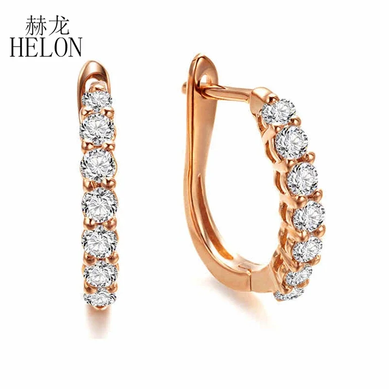 HELON Moissanite Earrings Solid 14K White Gold DEF Color 0.5ct Moissanite Diamond Engagement Anniversary Hoop Earrings for Women
HELON Moissanite Earrings Solid 14K White Gold DEF Color 0.5ct Moissanite Diamond Engagement Anniversary Hoop Earrings for Women