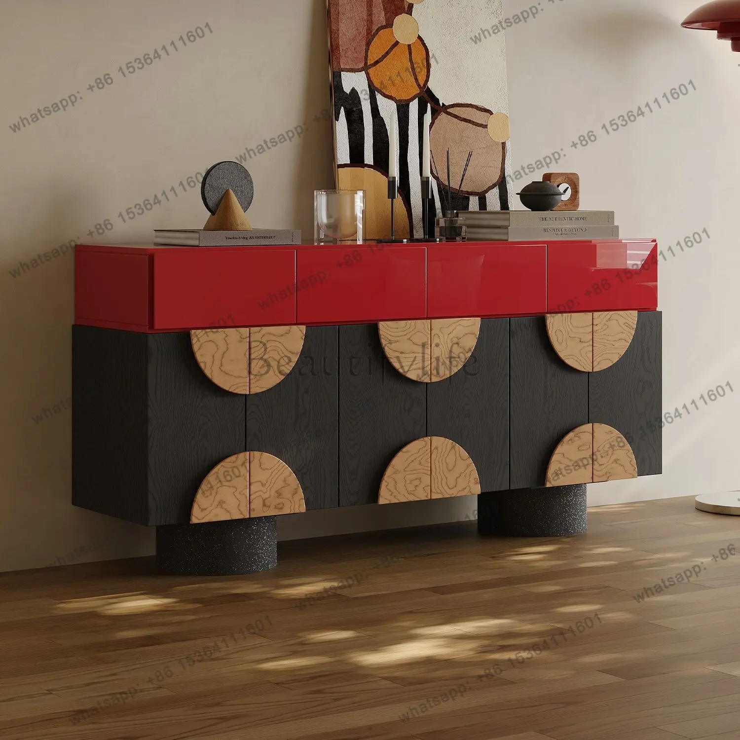 Italian minimalist chest, high-gloss paint, living room, bedroom, household storage and storage
Italian minimalist chest, high-gloss paint, living room, bedroom, household storage and storage