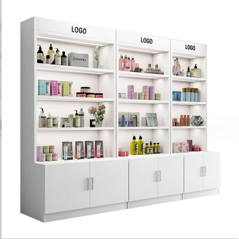 Custom Beauty Cosmetics Display Cabinet Set Mother and Nail Salon Display Rack Supermarket Storage Rack Advertising Exh
Custom Beauty Cosmetics Display Cabinet Set Mother and Nail Salon Display Rack Supermarket Storage Rack Advertising Exh