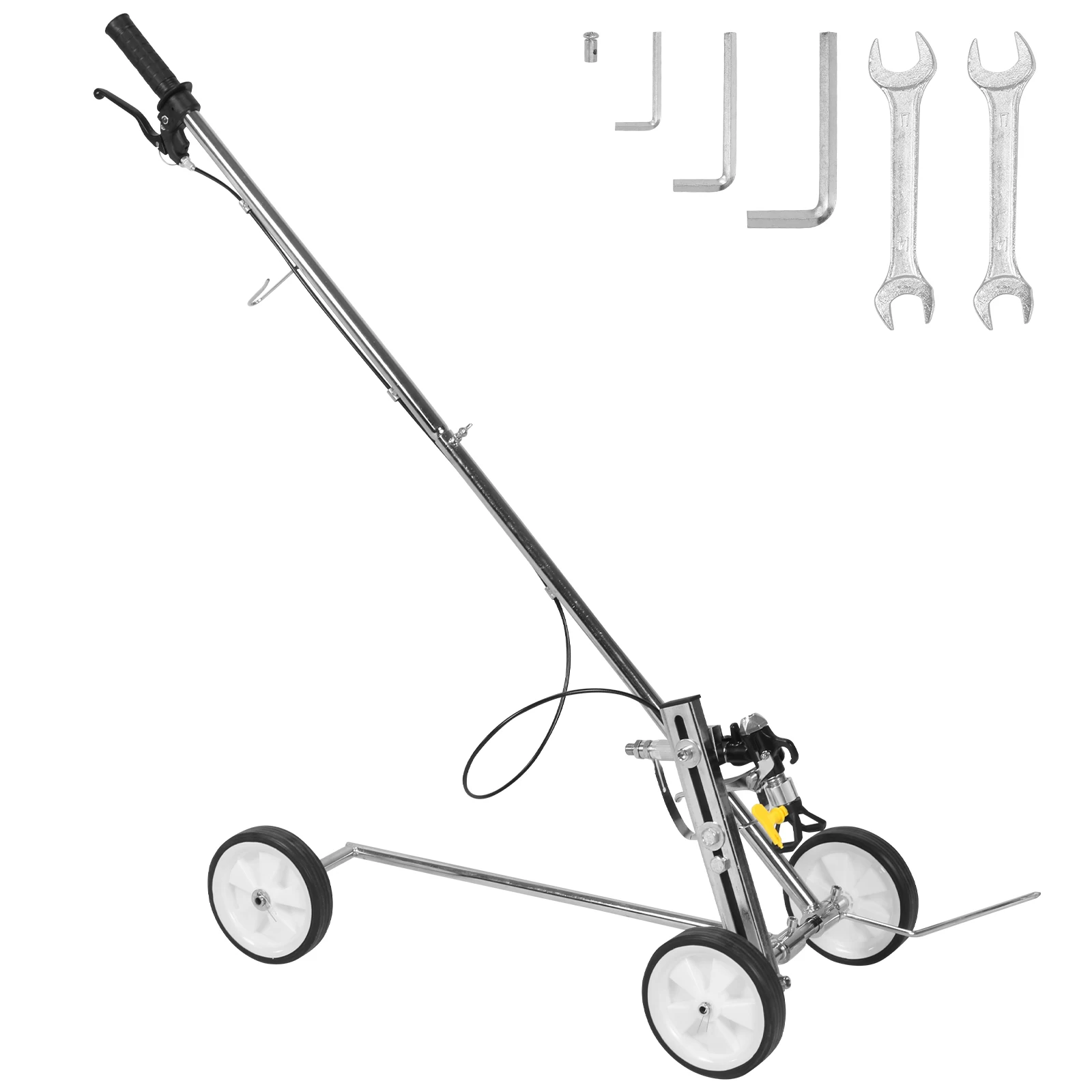 Wheel Line Paint Striper Machine w/Nozzle Field Concrete Paint Line Marking Machine for Parking Lot Driveway Playground
Wheel Line Paint Striper Machine w/Nozzle Field Concrete Paint Line Marking Machine for Parking Lot Driveway Playground