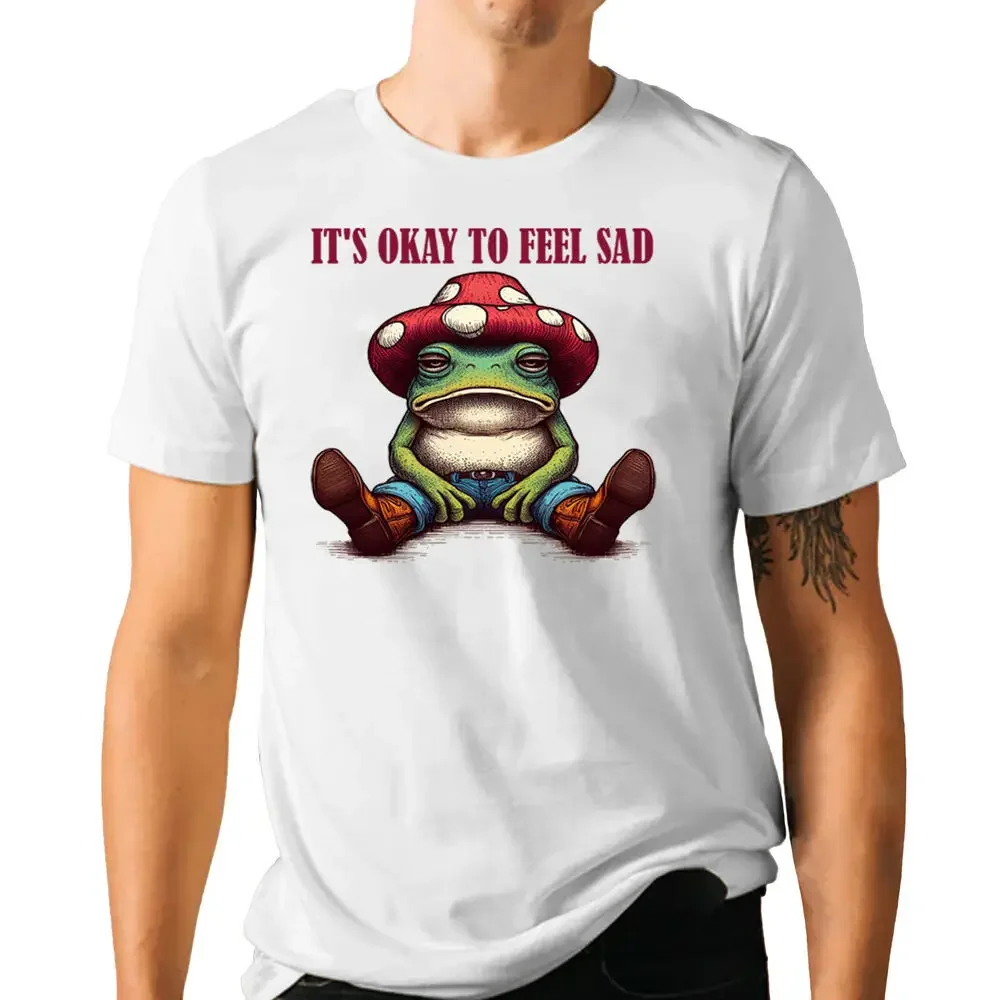 It's Okay To Feel Sad Frog T-shirt - Retro Funny Novelty Graphic Tee Anime Graphic T-shirts Y2K Tops New Arrival Unisex Summer
It's Okay To Feel Sad Frog T-shirt - Retro Funny Novelty Graphic Tee Anime Graphic T-shirts Y2K Tops New Arrival Unisex Summer