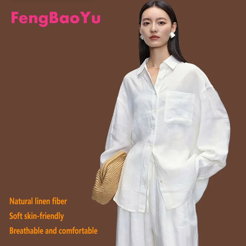 Женская рубашка Fengbaoyu из 100% натурального льна, простой стиль, с длинными рукавами, подходит для весны, лета и активного отдыха на природе.
Женская рубашка Fengbaoyu из 100% натурального льна, простой стиль, с длинными рукавами, подходит для весны, лета и активного отдыха на природе.