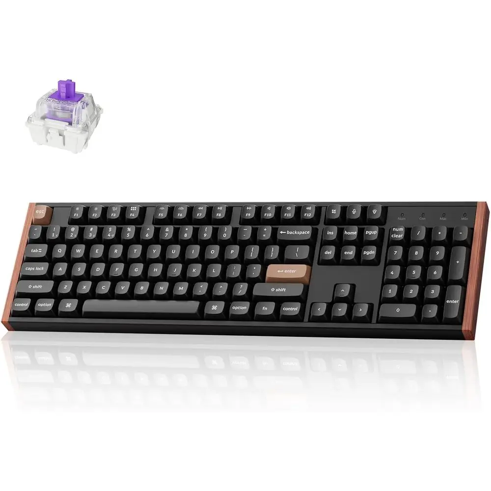 Full-Size Triple Wired Mechanical Keyboard with RGB, Magnetic Switches, Adjustable Actuation, and Wooden Frame
Full-Size Triple Wired Mechanical Keyboard with RGB, Magnetic Switches, Adjustable Actuation, and Wooden Frame