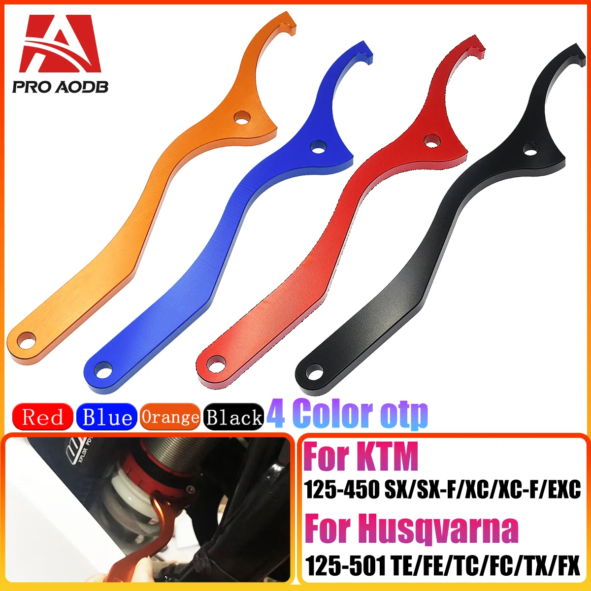 Endurance off-road Vehicle CNCAluminium alloy Rear damper wrench for KTM EXC EXC-FSX SX-fxc XC-fxc-w XCW-F for Husqvarna FC FE
Endurance off-road Vehicle CNCAluminium alloy Rear damper wrench for KTM EXC EXC-FSX SX-fxc XC-fxc-w XCW-F for Husqvarna FC FE