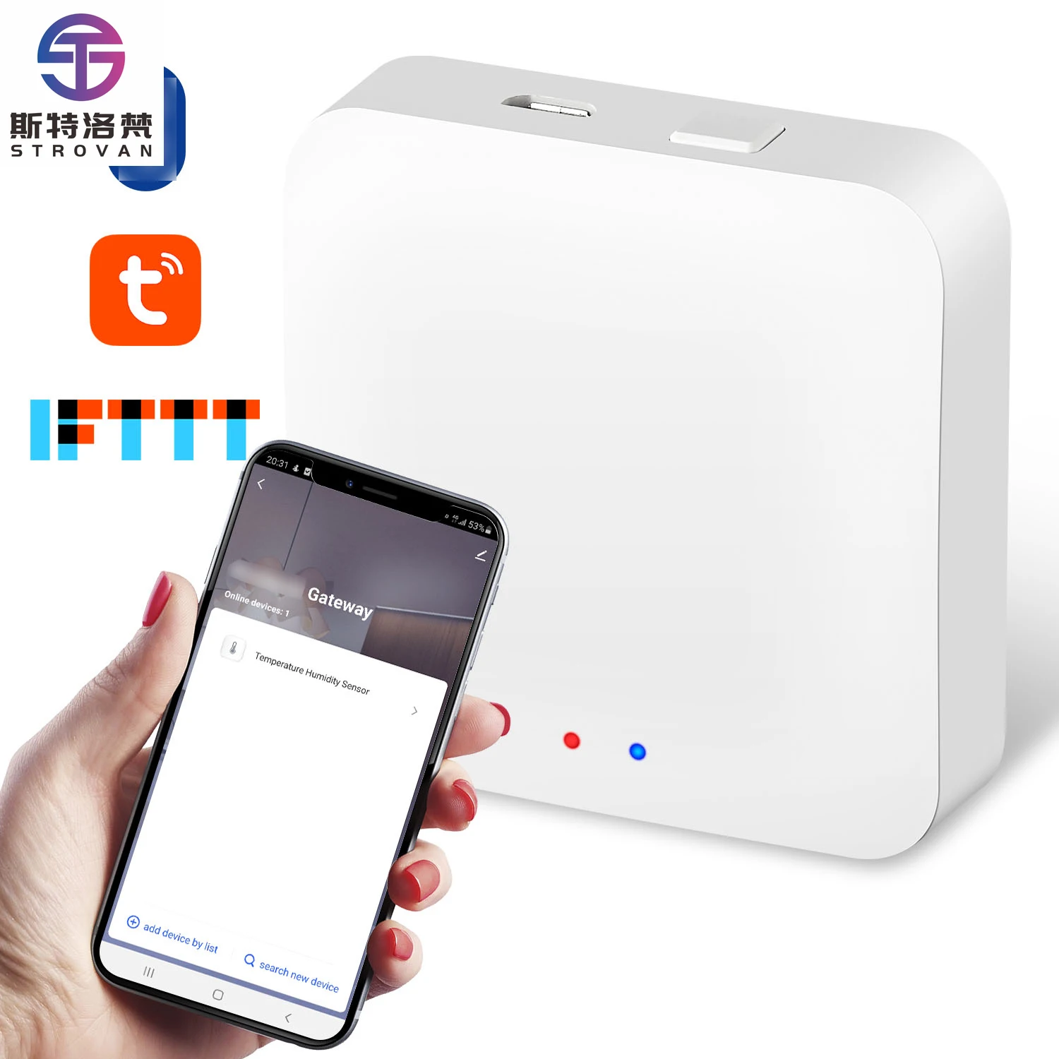 STLF Smart Home Hub Gateway App Remote Control Zigbee Wireless Tuya Smart Gateway Hub for Tuya Smart Life Alexa Google Home