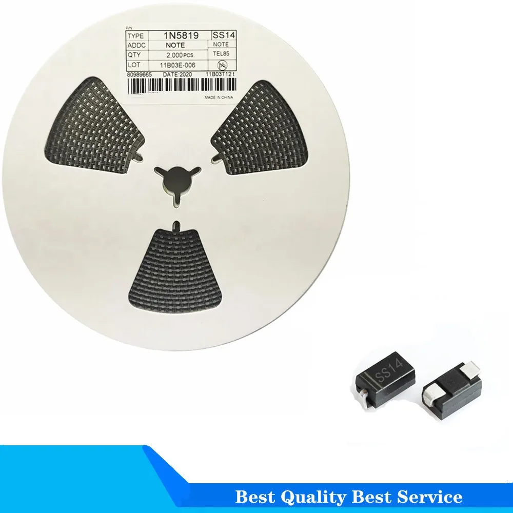 2000PCS 1N5819 SS14 1N5822 SS34 SR160 SS16 1N5817 SS12 SR1100 SS110 SR360 SS36 SR240 SS24 SR2100 SS210 SS310 SMA Rectifier diode
2000PCS 1N5819 SS14 1N5822 SS34 SR160 SS16 1N5817 SS12 SR1100 SS110 SR360 SS36 SR240 SS24 SR2100 SS210 SS310 SMA Rectifier diode