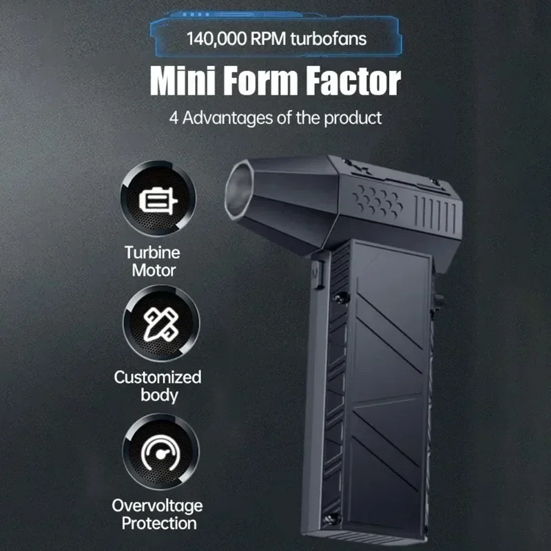 New Mini X6 Violent Fan Powerful Fan Vacuum Cleaner 140000RPM Brushless Turbo Jet Fan Type-C Charging Home Outdoor Power Tools
New Mini X6 Violent Fan Powerful Fan Vacuum Cleaner 140000RPM Brushless Turbo Jet Fan Type-C Charging Home Outdoor Power Tools