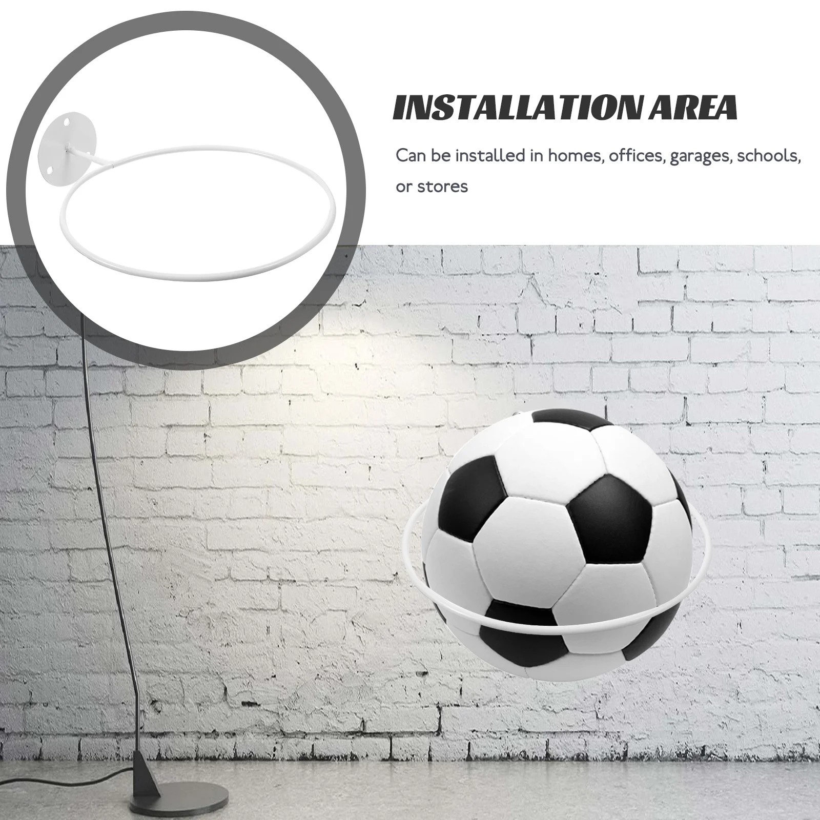 2pcs Wall Basketball Football Rack White Iron Storage Home Gym Team Sports Basketball Holder Wall Mount Hanger
2pcs Wall Basketball Football Rack White Iron Storage Home Gym Team Sports Basketball Holder Wall Mount Hanger
