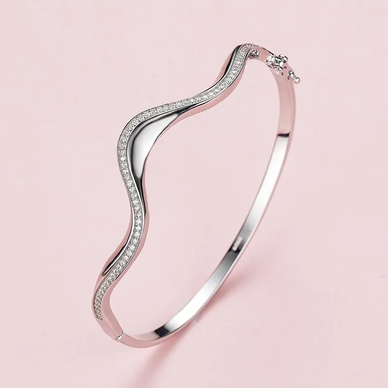 Fashion Lovely Bangle Real Pure Sterling 925 Silver Jewelry Real 925 Silver Bangle Cute Diamond Party 2025 Top Quality Jewelry
Fashion Lovely Bangle Real Pure Sterling 925 Silver Jewelry Real 925 Silver Bangle Cute Diamond Party 2025 Top Quality Jewelry