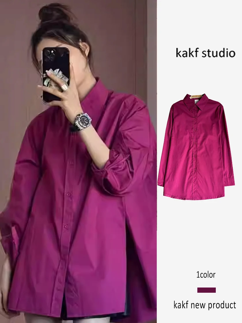 Elegant Long Sleeve Loose Women's Shirt Unique Design Commuter Style Korean Version Mid-Length Fashionable Office Wear
Elegant Long Sleeve Loose Women's Shirt Unique Design Commuter Style Korean Version Mid-Length Fashionable Office Wear