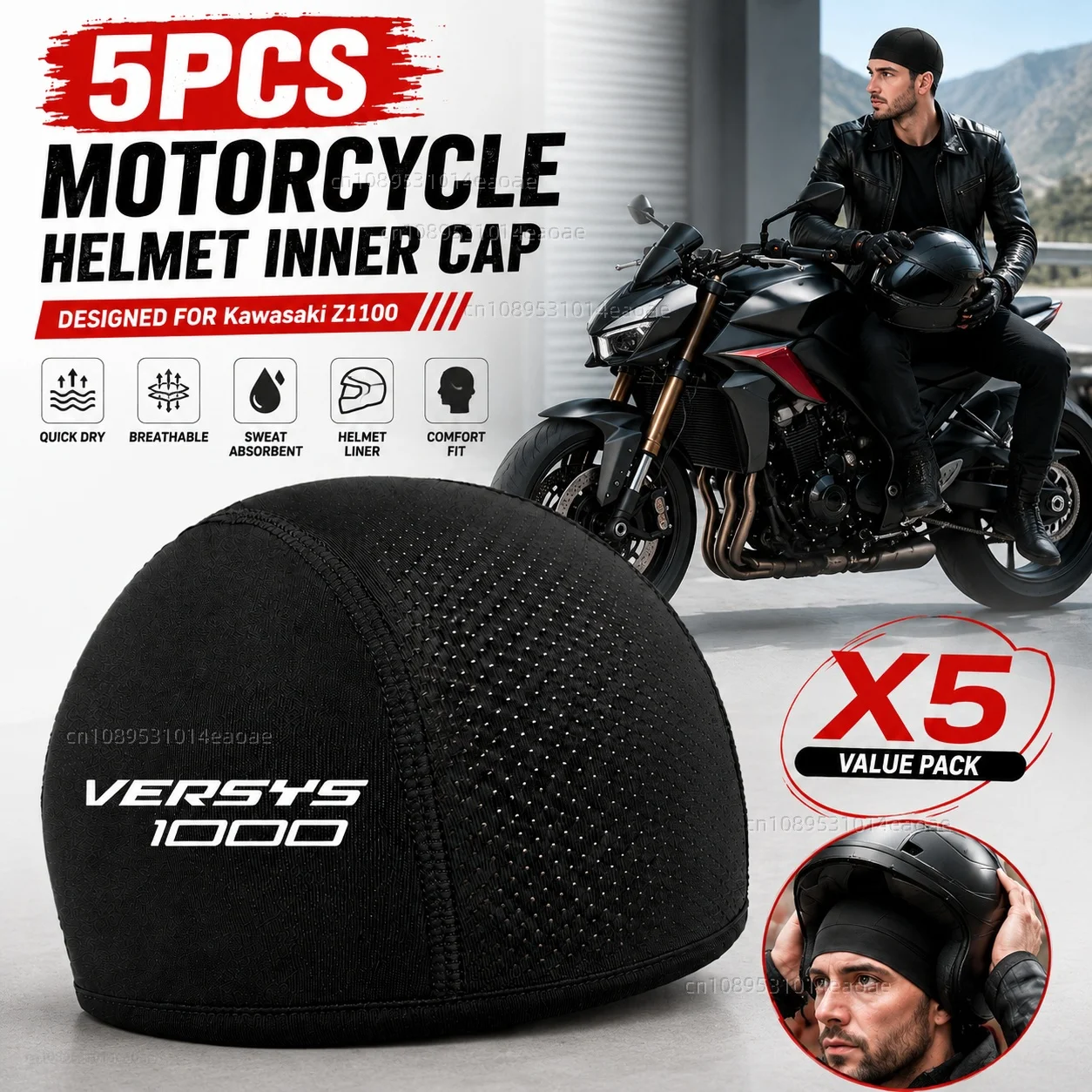5pcs Motorcycle Helmet Inner Cap Hat Quick Dry Breathable Hat Racing Cap Thin For KAWASAKI VERSYS 1000 1100 1000SE SE VERSYS1000
5pcs Motorcycle Helmet Inner Cap Hat Quick Dry Breathable Hat Racing Cap Thin For KAWASAKI VERSYS 1000 1100 1000SE SE VERSYS1000