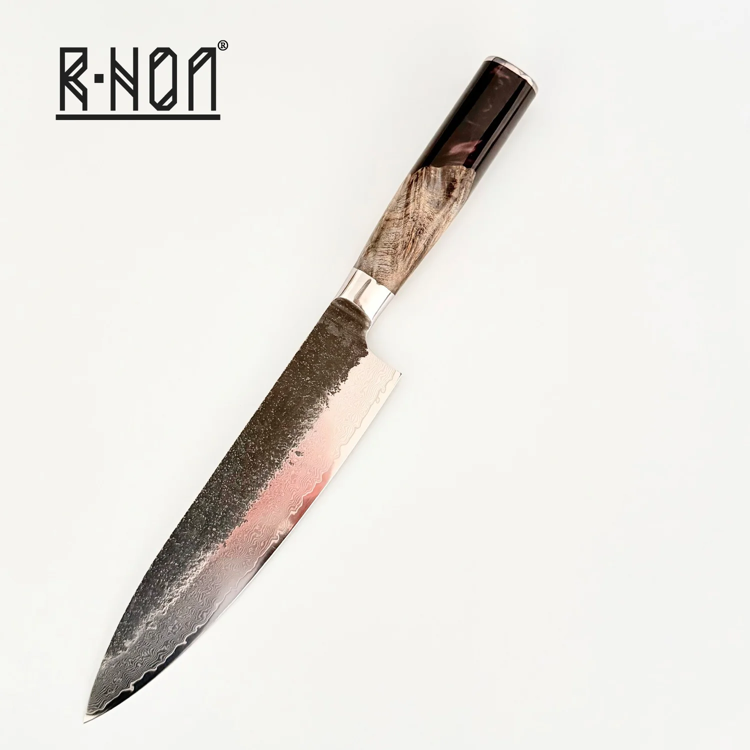 RHON 8INCH Damascus Steel Chef Knife Forged Black Blade Resin Stable Wood Handle Kitchen Meat Cleaver UtiliyCuisine Gyuto Knives
RHON 8INCH Damascus Steel Chef Knife Forged Black Blade Resin Stable Wood Handle Kitchen Meat Cleaver UtiliyCuisine Gyuto Knives