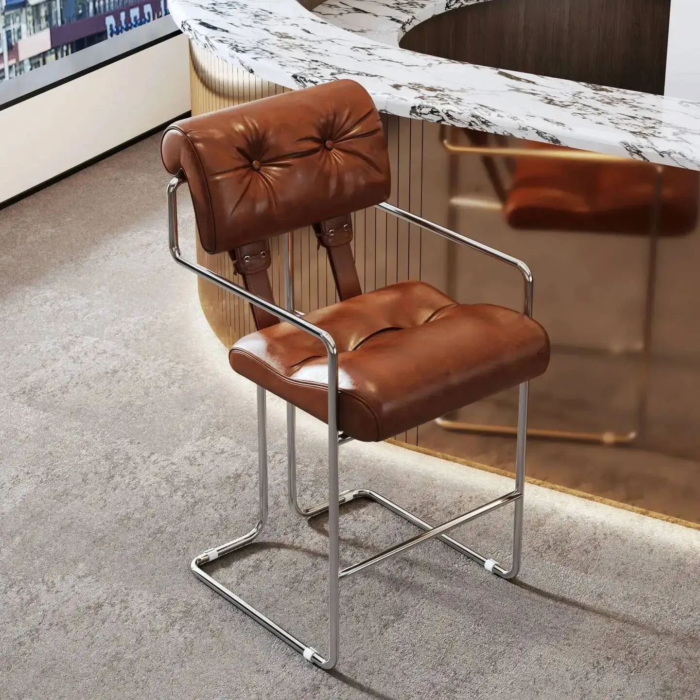 Table Metal Island Stainless Steel Table Bar Chair Stool Home Dining Backrest High Soft Cushion Chair Bars Front Desk Chairs
Table Metal Island Stainless Steel Table Bar Chair Stool Home Dining Backrest High Soft Cushion Chair Bars Front Desk Chairs
