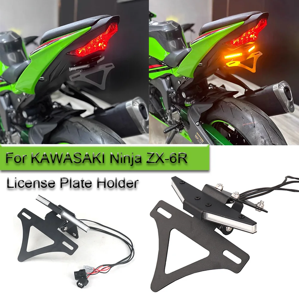Motorcycle Tail Tidy Rear Fender Eliminator LED Light ZX6R Hidden License Plate Holder For KAWASAKI Ninja ZX-6R 2024 2025
Motorcycle Tail Tidy Rear Fender Eliminator LED Light ZX6R Hidden License Plate Holder For KAWASAKI Ninja ZX-6R 2024 2025