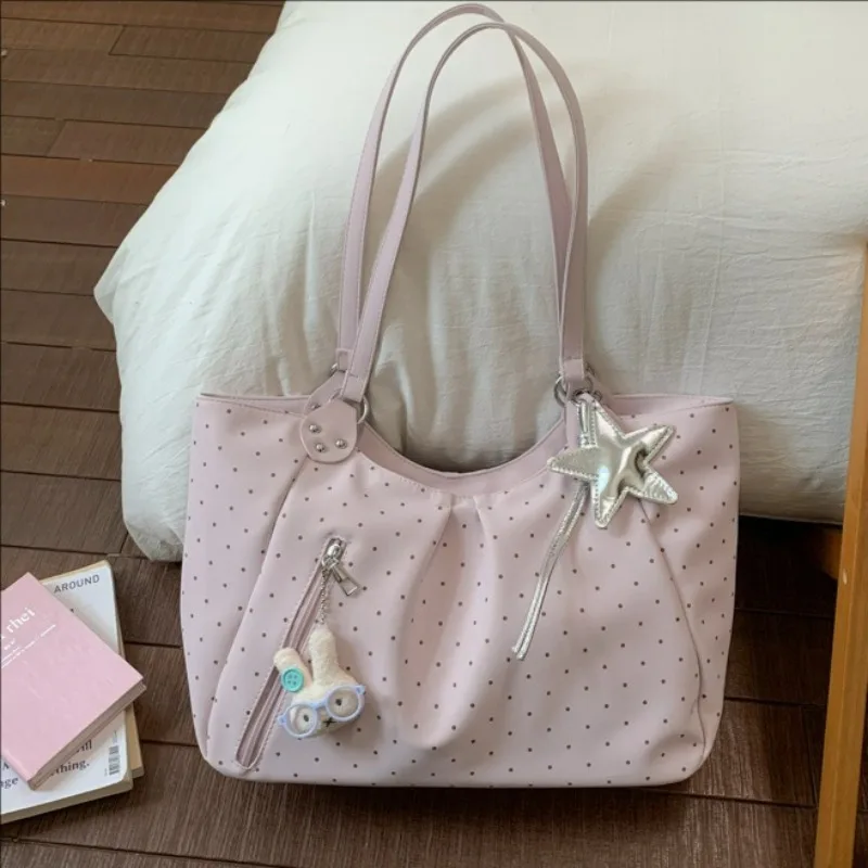 Новая винтажная сумка-тоут в горошек в стиле преппи 2026 года для женщин: модная, универсальная, вместительная сумка через плечо
Новая винтажная сумка-тоут в горошек в стиле преппи 2026 года для женщин: модная, универсальная, вместительная сумка через плечо